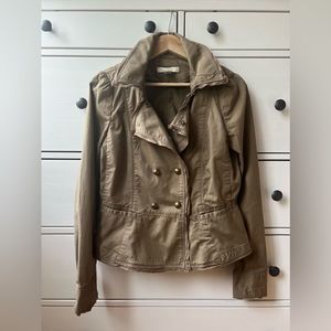 LOFT Ann Taylor army Olive Green Jacket Size‎ 4 made in India